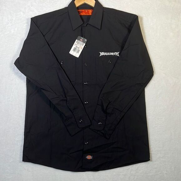 Megadeth vintage Dickies collab Button down concert release shirt NWT Men Medium - Picture 3 of 8